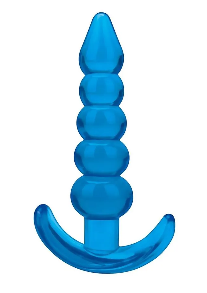 Blue Line CandB Gear Blue Line Medium Beaded Anal Plug Anal