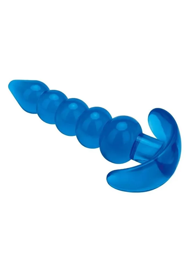 Blue Line CandB Gear Blue Line Medium Beaded Anal Plug Anal