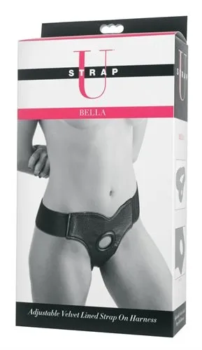 Bella Adjustable Velvet Lined Strapon Harness XR Brands Strap U Female Sex Toys