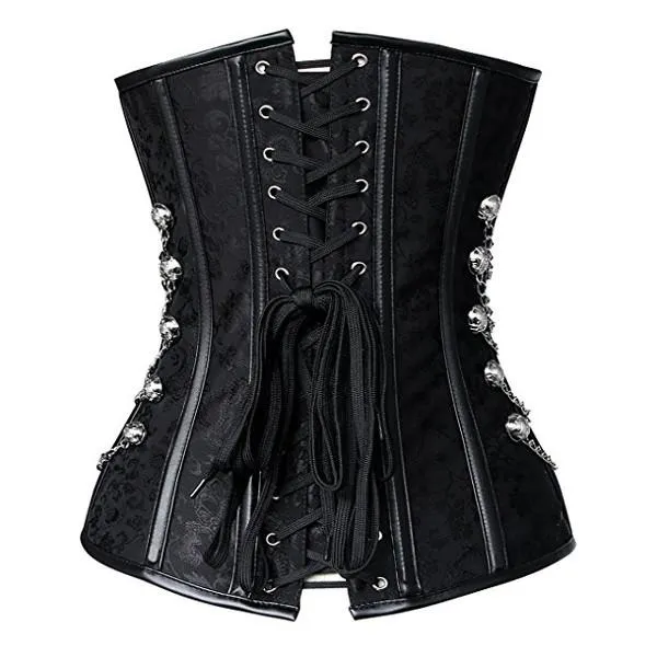 Couples TOP BWH Victorian Steampunk Lace Up Brocade Corset